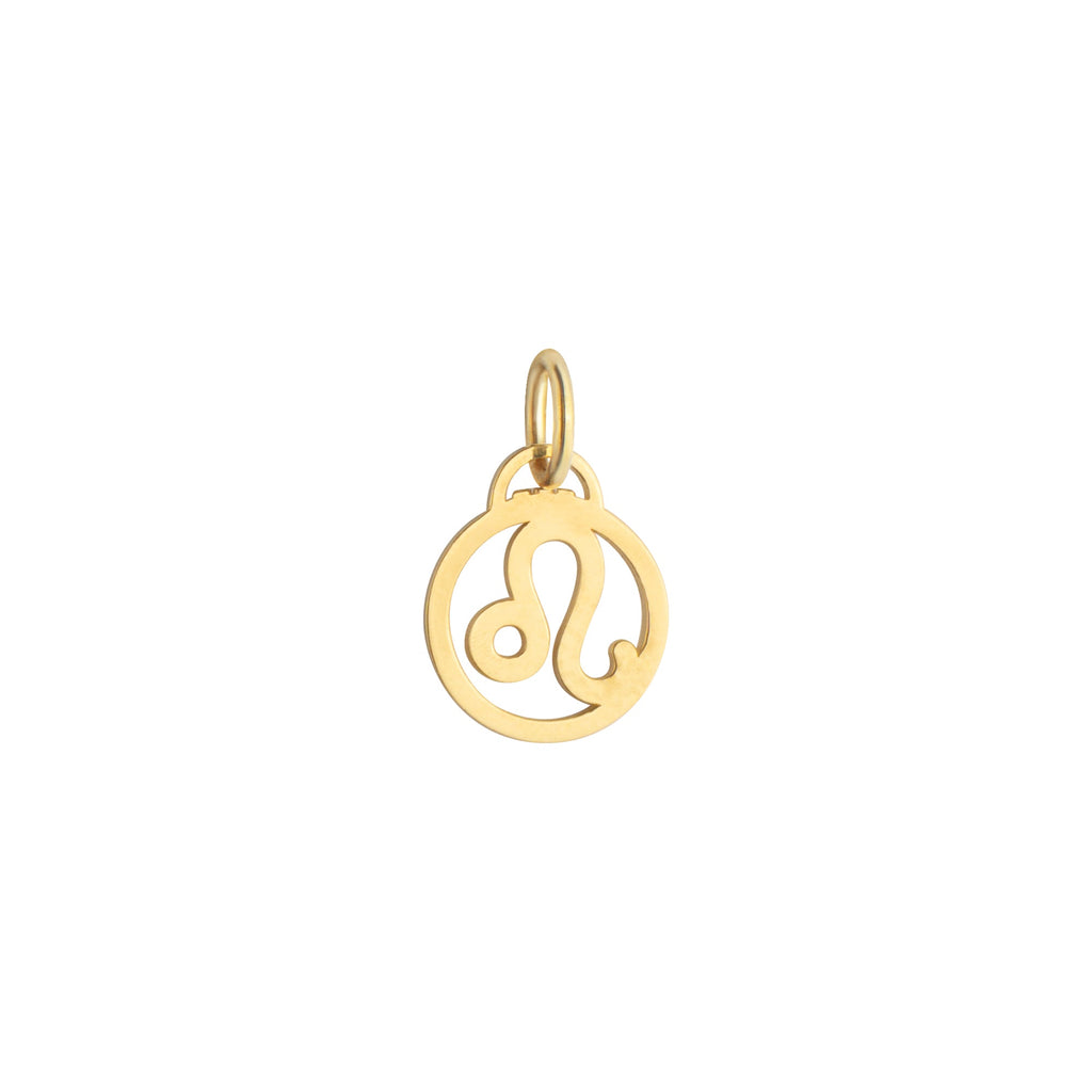Leo Zodiac Charm Solid Gold