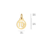Virgo Zodiac Charm Solid Gold