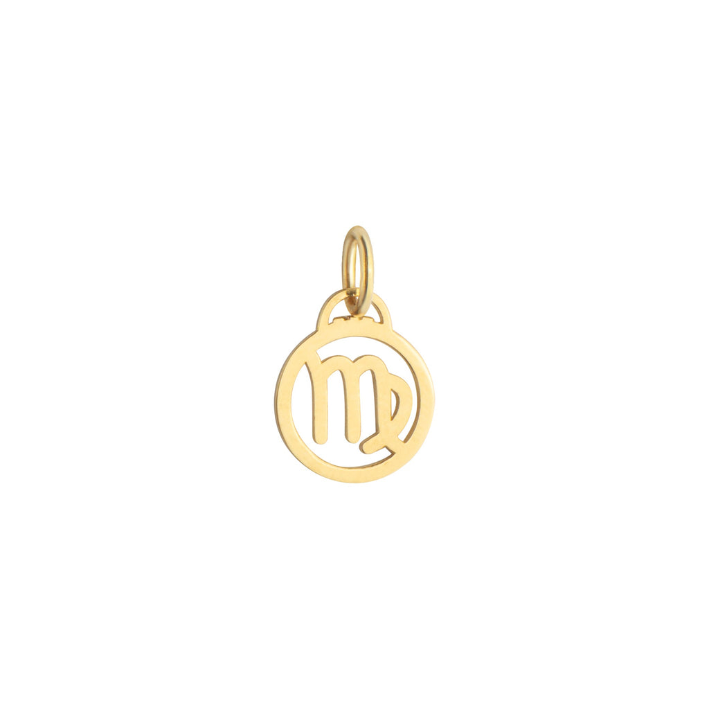 Virgo Zodiac Charm Solid Gold