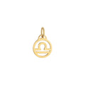 Libra Zodiac Charm Solid Gold