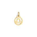Libra Zodiac Charm Solid Gold