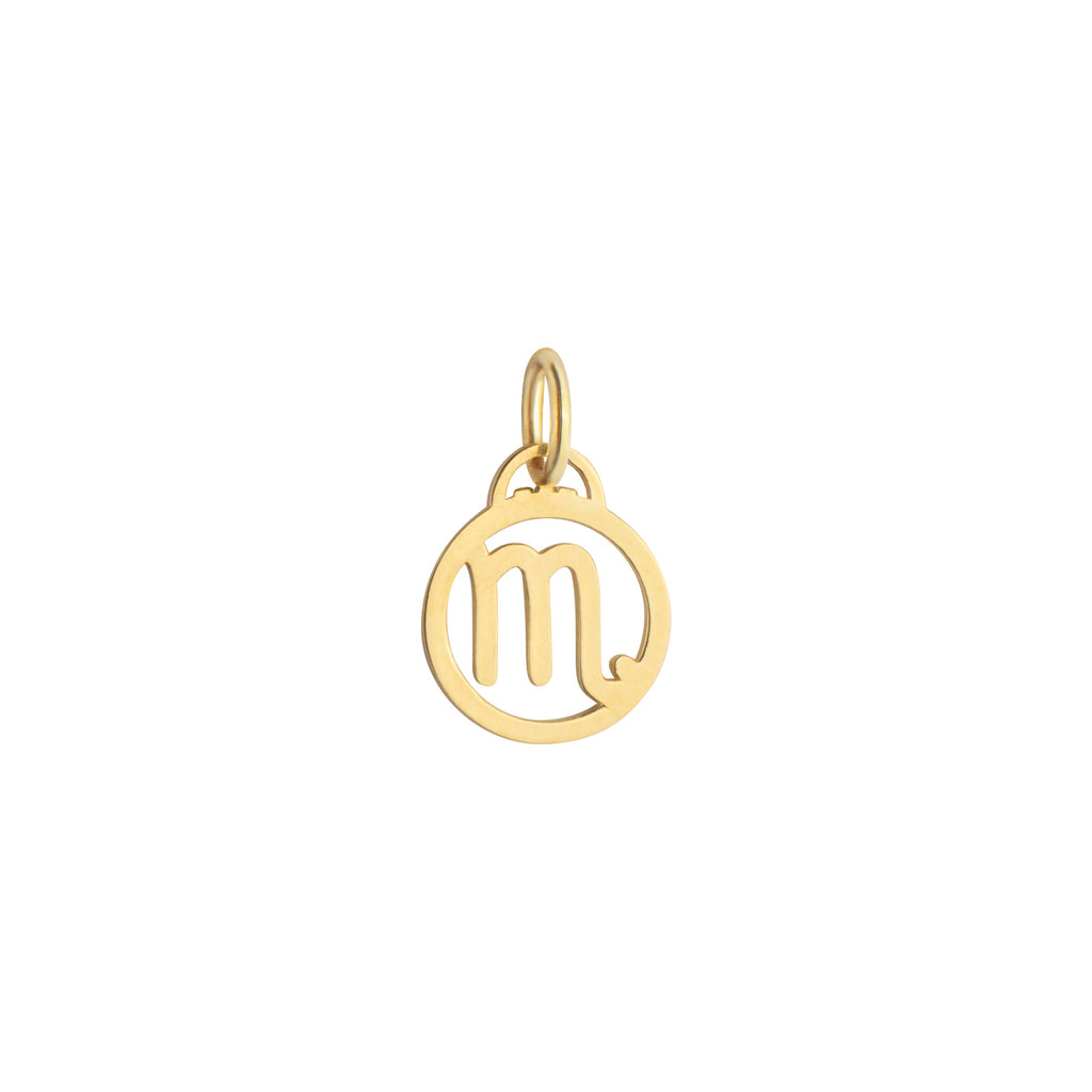 Scorpio Zodiac Charm Solid Gold