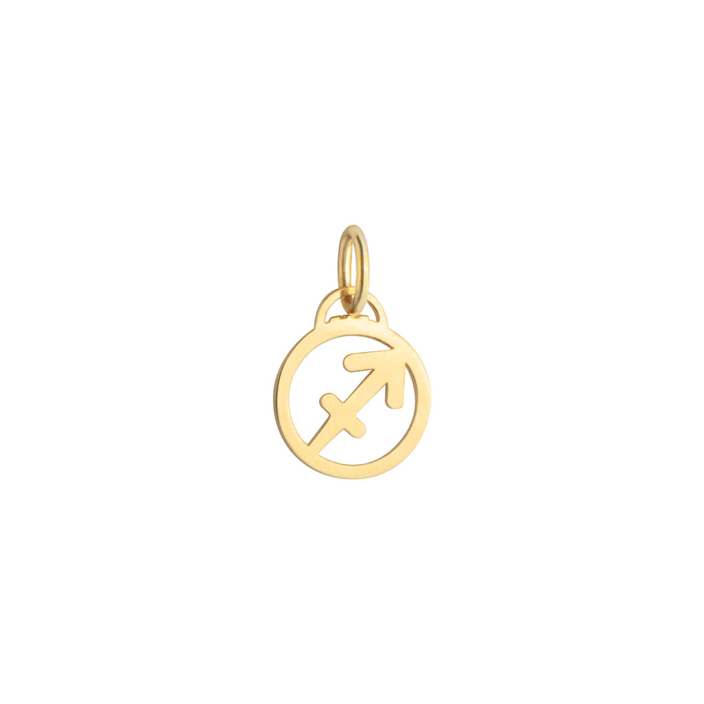Sagittarius Zodiac Charm Solid Gold