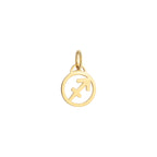 Sagittarius Zodiac Charm Solid Gold
