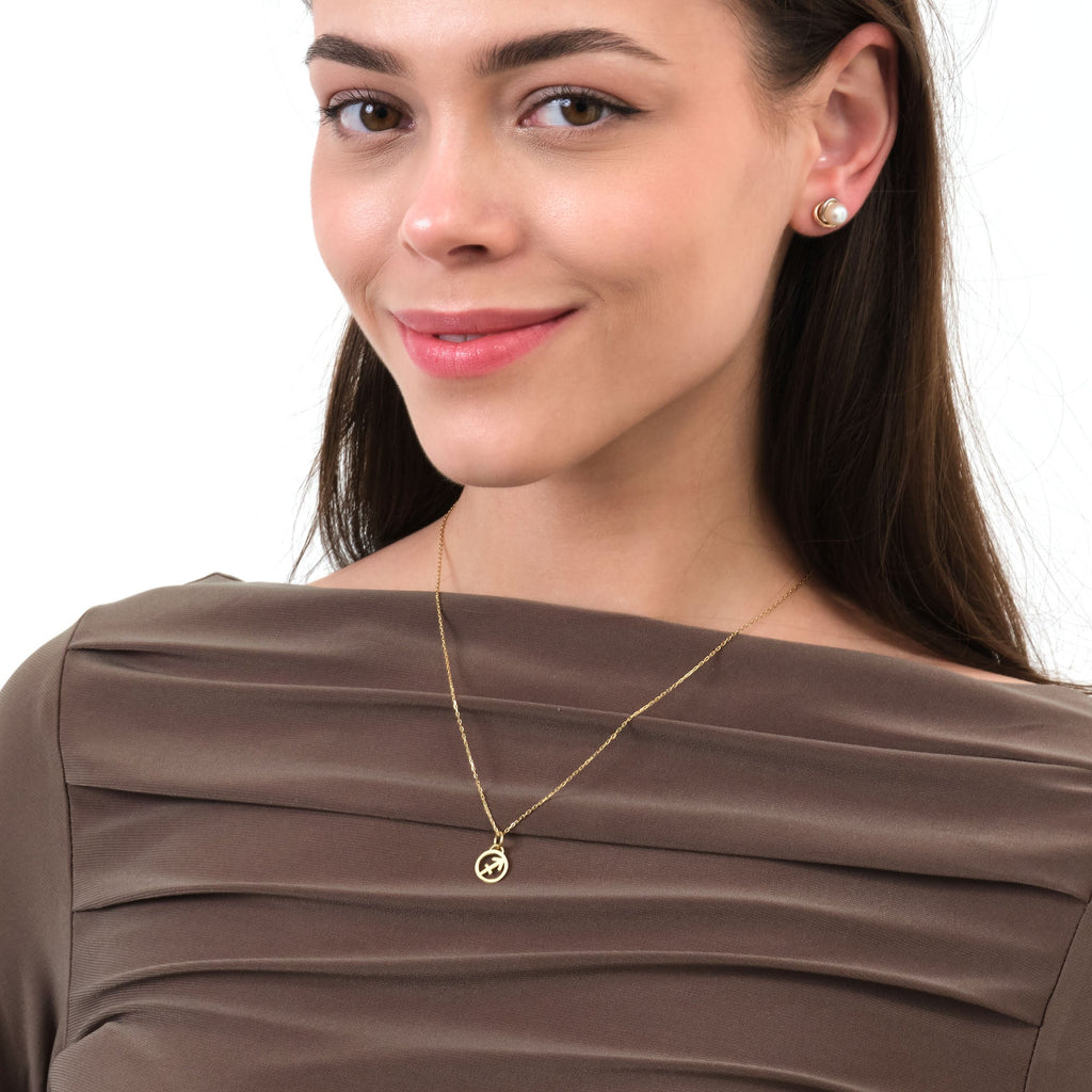 Sagittarius Zodiac Charm Solid Gold