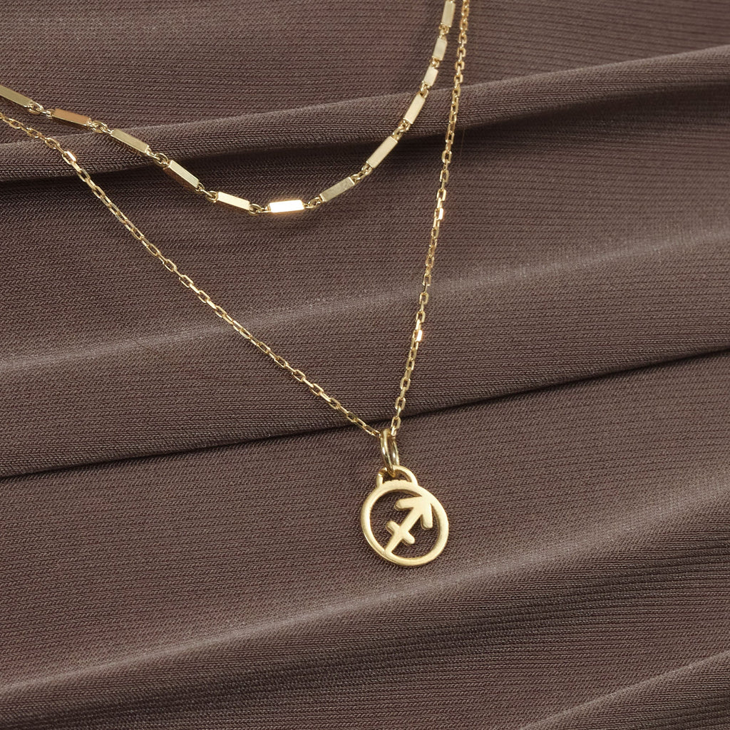 Sagittarius Zodiac Charm Solid Gold