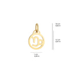 Capricorn Zodiac Charm Solid Gold