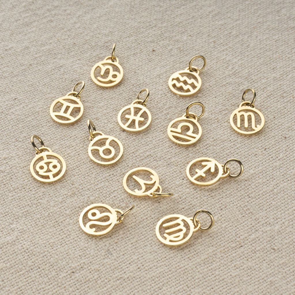 Capricorn Zodiac Charm Solid Gold