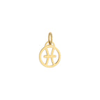 Pisces Zodiac Charm Solid Gold