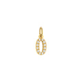 Number 0 Charm Solid Gold