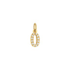 Number 0 Charm Solid Gold