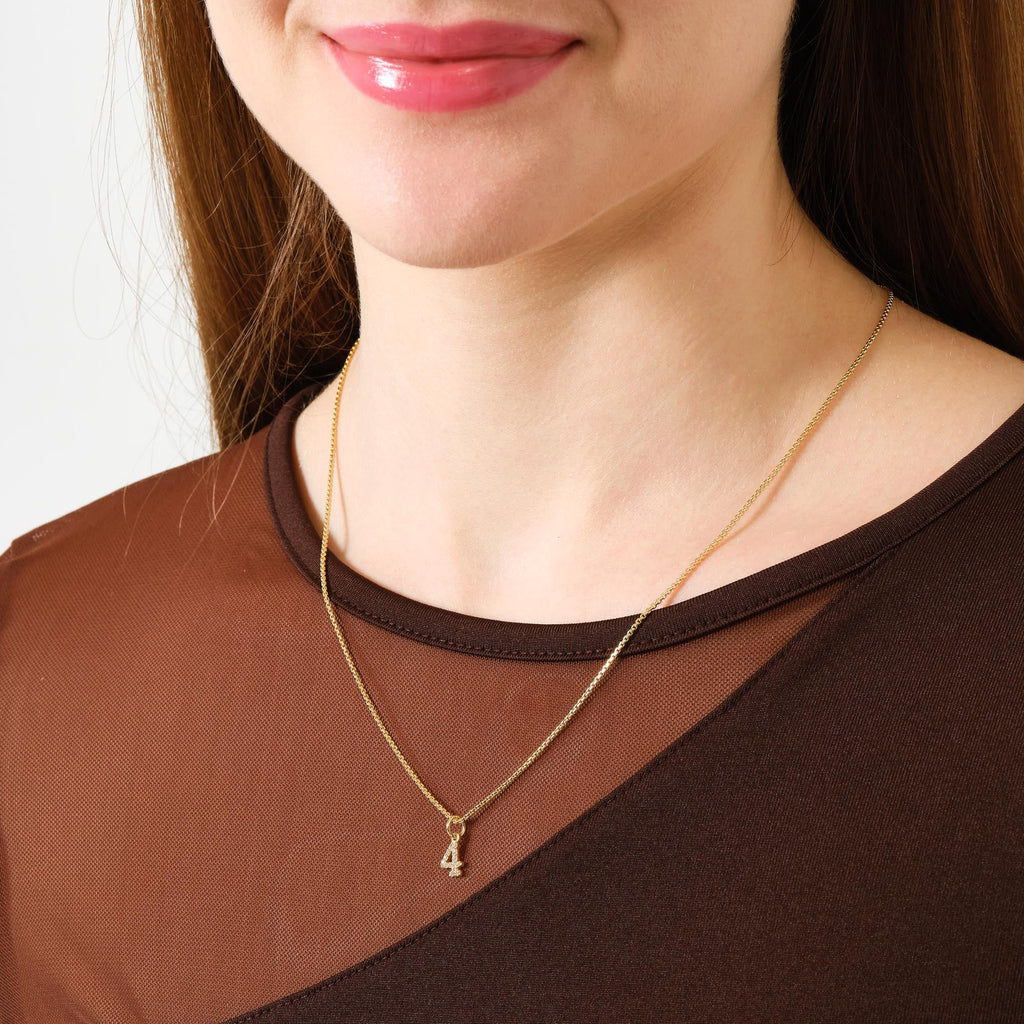 Number 2 Charm Solid Gold