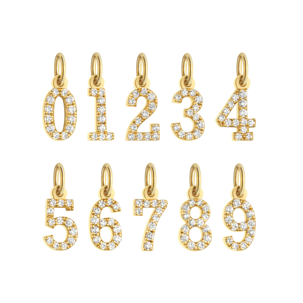 Lucky Number 7 Charm Solid Gold