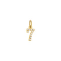 Lucky Number 7 Charm Solid Gold