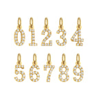 Number 8 Infinity Charm Solid Gold