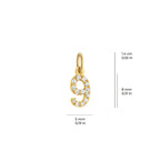 Number 9 Charm Solid Gold