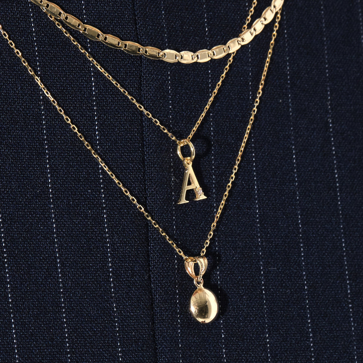 Letter A Charm Solid Gold