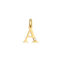 Letter A Charm Solid Gold