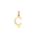 Letter C Charm Solid Gold