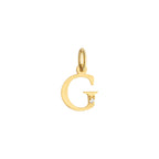 Letter G Charm Solid Gold