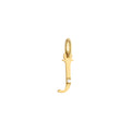 Letter J Charm Solid Gold