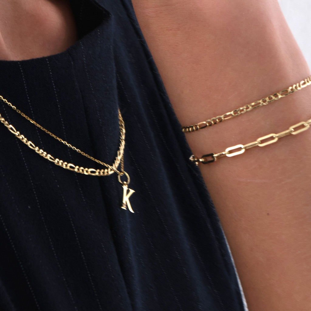 Letter K Charm Solid Gold