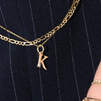 Letter K Charm Solid Gold