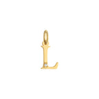 Letter L Charm Solid Gold