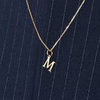 Letter M Charm Solid Gold
