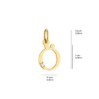 Letter O Charm Solid Gold