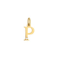 Letter P Charm Solid Gold