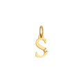 Letter S Charm Solid Gold