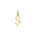 Letter S Charm Solid Gold
