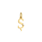 Letter S Charm Solid Gold