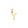 Letter Y Charm Solid Gold
