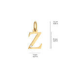 Letter Z Charm Solid Gold