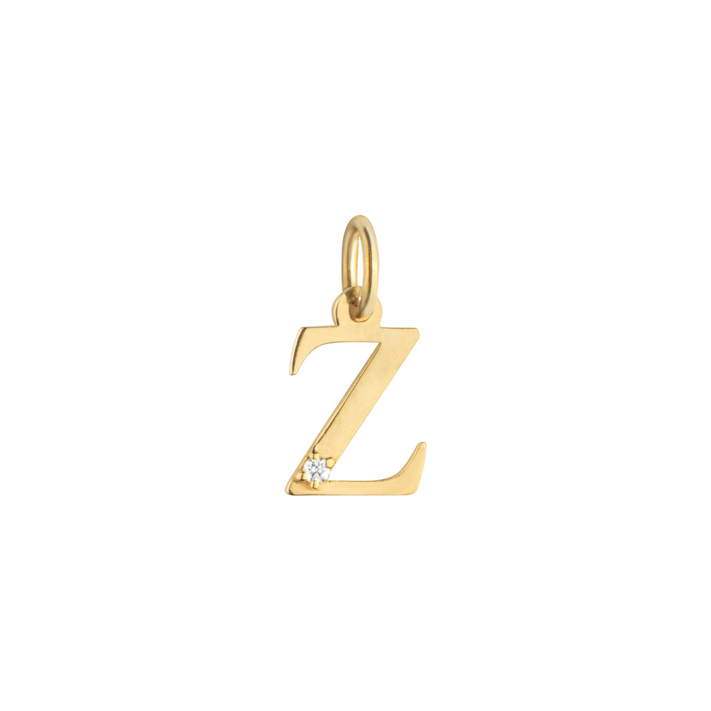 Letter Z Charm Solid Gold