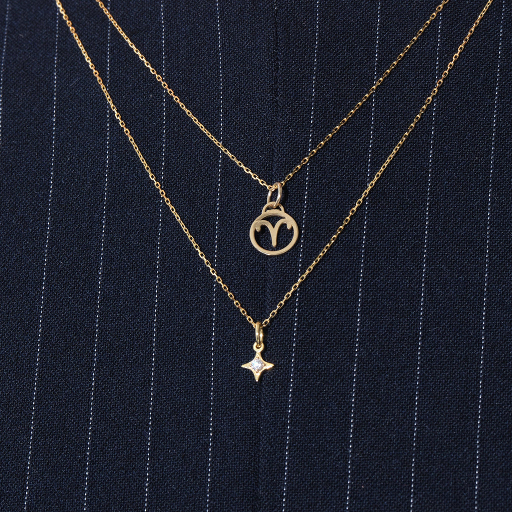 North Star Charm Solid Gold
