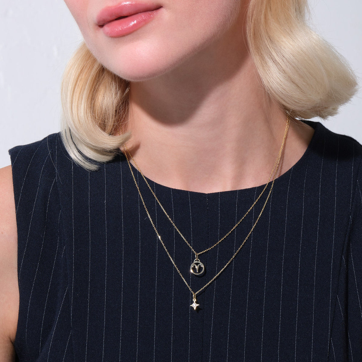 North Star Charm Solid Gold