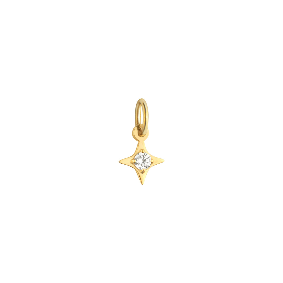 North Star Charm Solid Gold