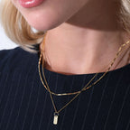 Personalized Initial Plate Charm Solid Gold