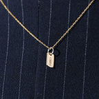 Personalized Initial Plate Charm Solid Gold
