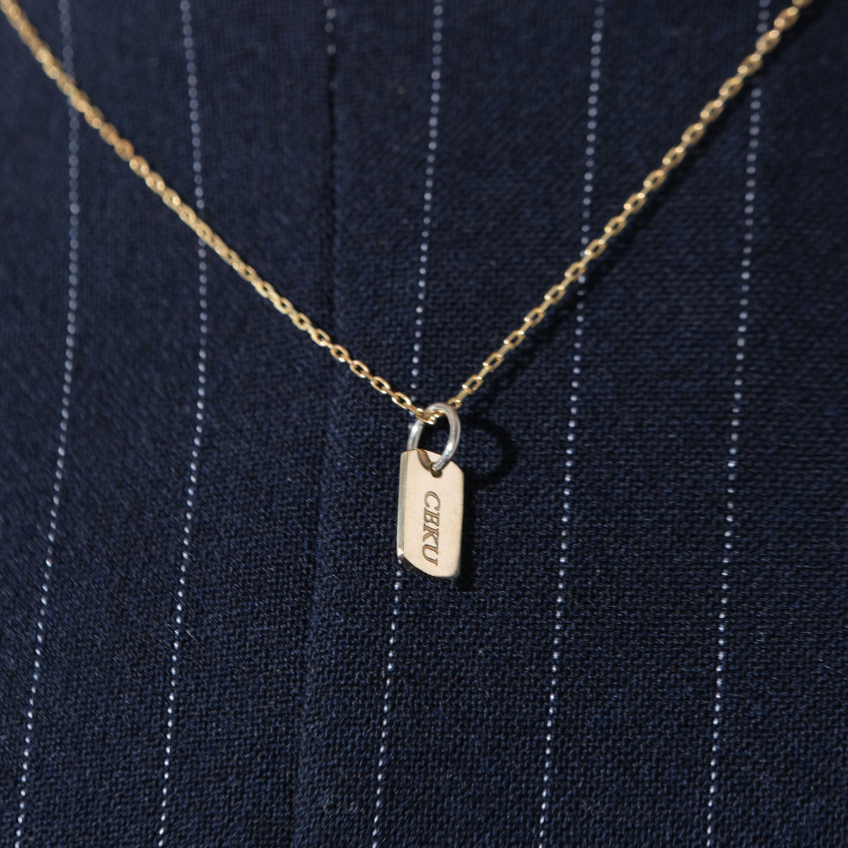 Personalized Initial Plate Charm Solid Gold