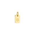 Personalized Initial Plate Charm Solid Gold