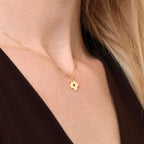 Clover Plate Charm Solid Gold