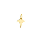 North Star Plate Charm Solid Gold