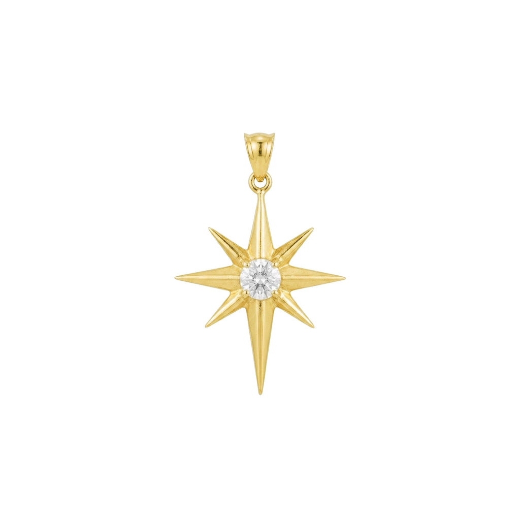 North Star Charm Pendant Gold