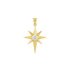 North Star Charm Pendant Gold