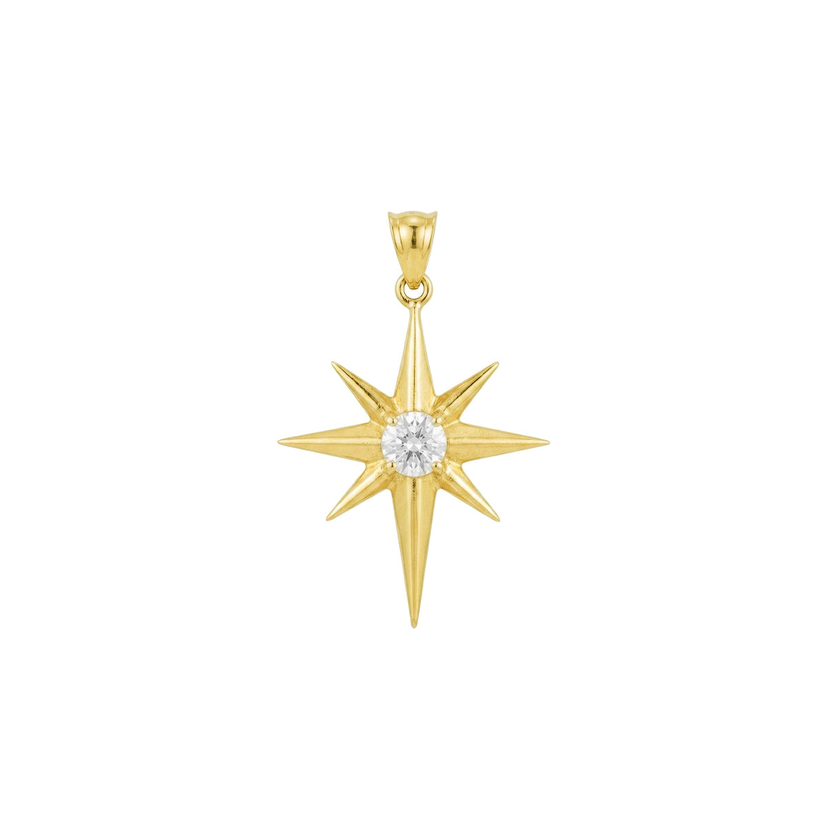 North Star Charm Pendant Gold