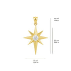 North Star Charm Pendant Gold